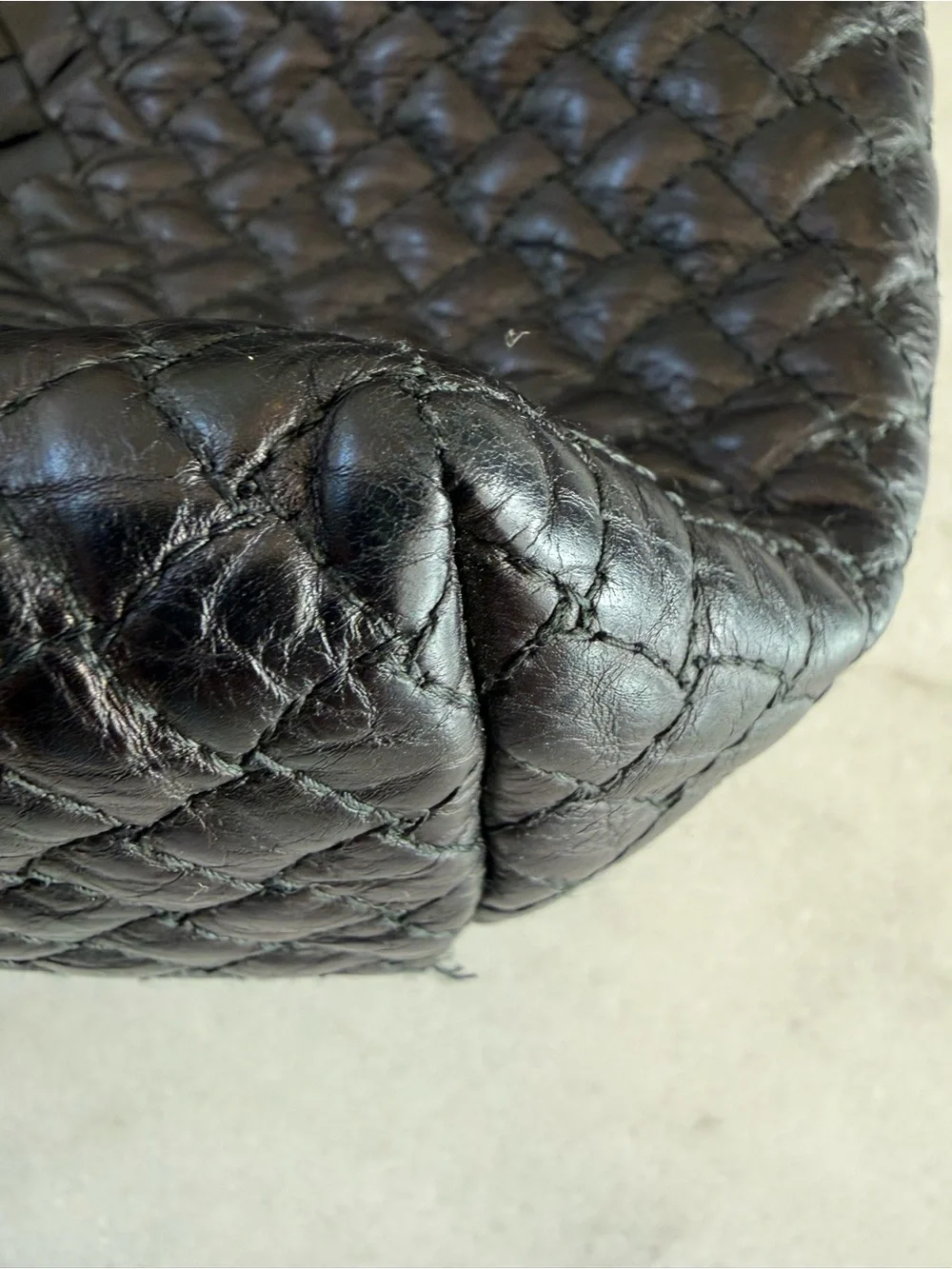 Bottega Veneta Intrecciato Briefcase Black Woven Leather Briefcase